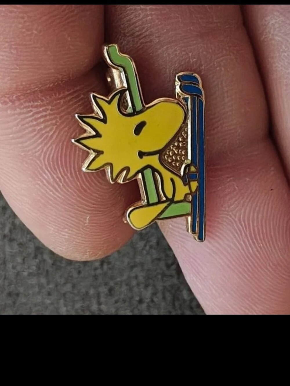 1970s Peanuts Woodstock Riding a Ski Lift